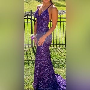 Purple Sequin Prom Dress! Size:00!
